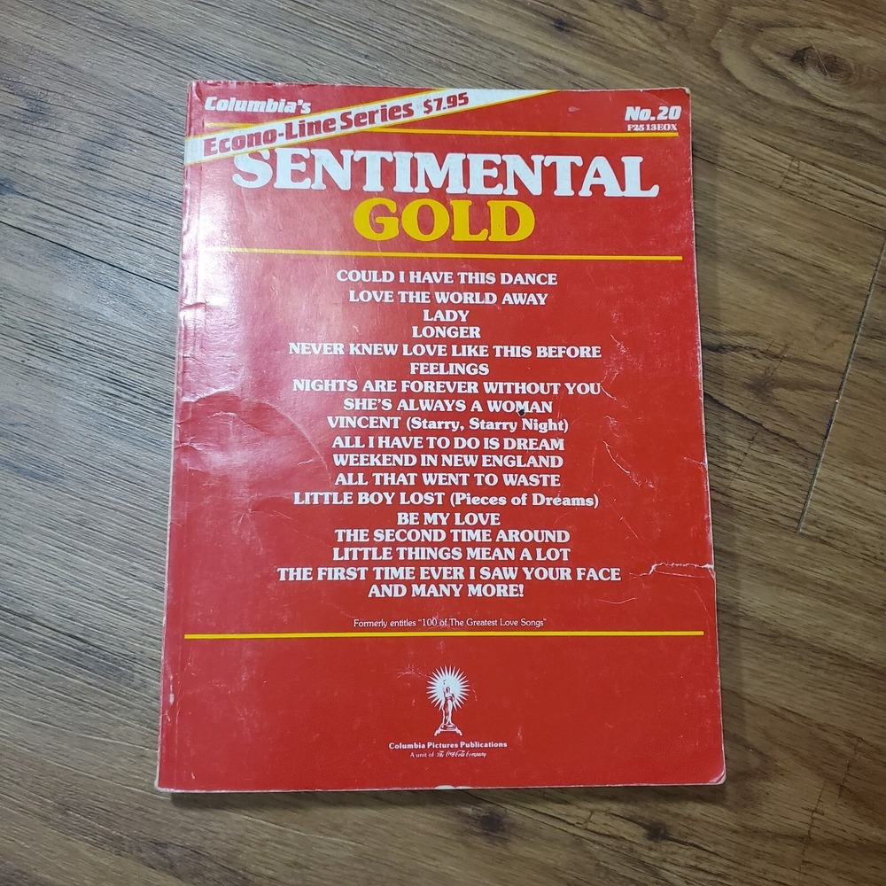 Columbia's Econo-Line Series Sentimental Gold No. 20 Music Song Book